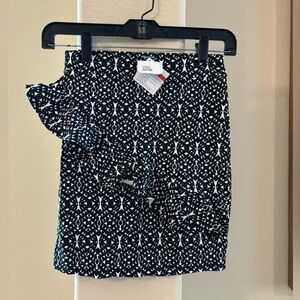 Black and White Patterned Skirt